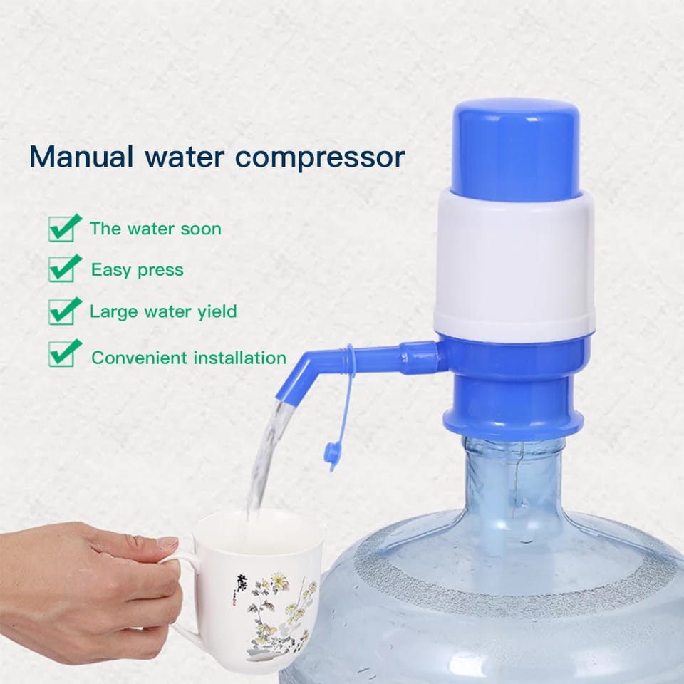 Portable Manual Water Pump Dispenser – Easy Hand Press for Bottled Drinking Water
